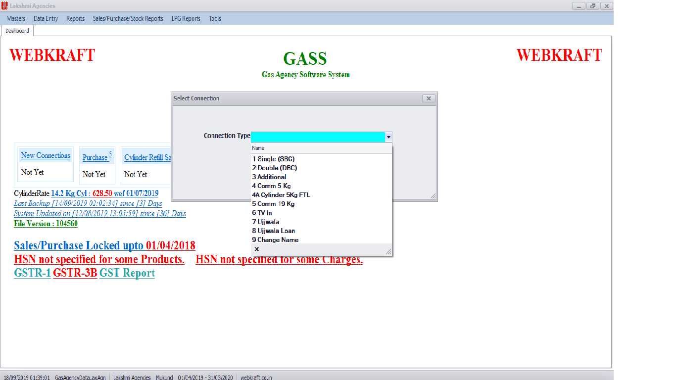 Gas Agecny Software - New Connection Billing
